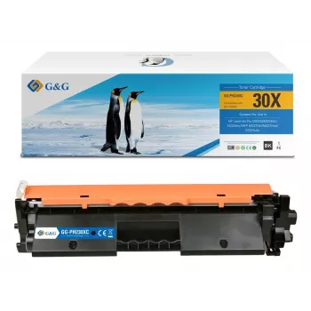 G&G XL 15306 suderinama tonerio kasetė su originalia mikroschema, skirta HP 30X/CF230X