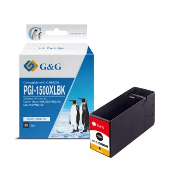 G&G Ninestar suderinama Canon PGI-1500XLBK juoda didelio našumo rašalo kasetė (9350)