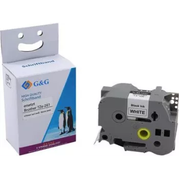 G&G suderinama su Brother TZe-261 juoda ant baltos 36mm laminuota etikečių juosta 14975