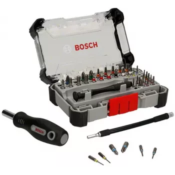 Bosch Precision atsuktuvų antgalių rinkinys su stendu, 5 rinkiniai po 33 dalis (iš viso 165), S2 plienas, 1/4 inch šešiakampis, PH/PZ/S/H/T antgaliai, magnetinis laikiklis, prekybinis stendas 2607002837,0