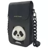 Nimmy Big Eyed Pet 2.0 Panda telefonų krepšys per petį - juoda PU oda