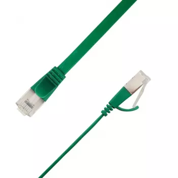 LinkIT plokščias U/FTP Cat6A tinklo kabelis, žalias, 1,5 m (STP-FL6A-00150-GR)