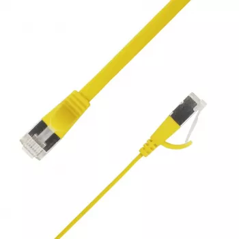 LinkIT Plokščias U/FTP Cat6A geltonas 5m tinklo kabelis (STP-FL6A-00500-GL)