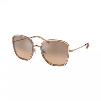 Tory Burch TY6101 33683D moteriški akiniai nuo saulės, tamsiai havajinio rašto rėmelis, rudi gradientiniai lęšiai, 53 mm