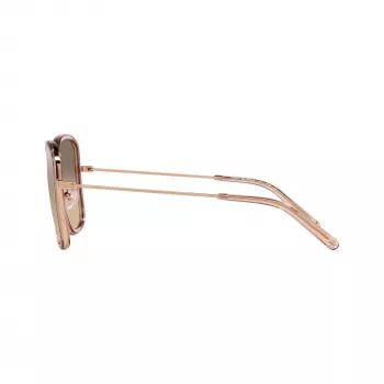 Tory Burch TY6101 33683D moteriški akiniai nuo saulės, tamsiai havajinio rašto rėmelis, rudi gradientiniai lęšiai, 53 mm
