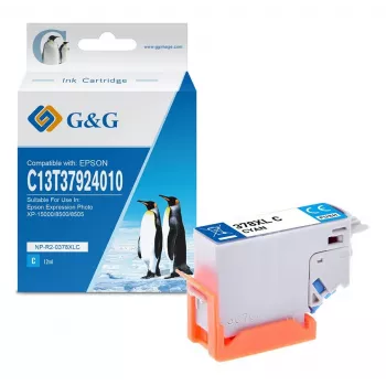 G&G XL geltona rašalo kasetė, suderinama su Epson 378XL (C13T37944010) – didelės talpos, 830 puslapių, 15182