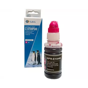 G&G EcoTank rašalo buteliukas magneta, suderinamas su Epson 104 (70ml)