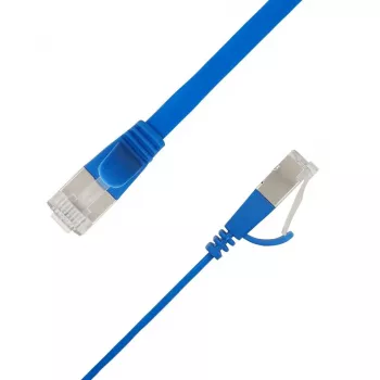 LinkIT plokščias U/FTP Cat6A Ethernet tinklo kabelis, 5m, mėlynas STP-FL6A-00500-BL