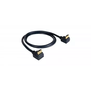 Kramer C-HM/RA2-6 High-Speed HDMI kabelis su Ethernet, right-angle HDMI male į right-angle HDMI male, 1,8 m, trigubai ekranuotas, pilkas, 4K palaikymas 97-0144006