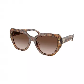 Tory Burch TY7194U197513 moteriški kvadratiniai acetatiniai akiniai nuo saulės, Dark Havana/Rudi gradientiniai, 55-17-140 mm