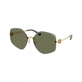 Tory Burch TY6111-334371 moteriški akiniai nuo saulės, tamsaus havano rėmelis, rudi gradientiniai lęšiai, 56/16/140 mm