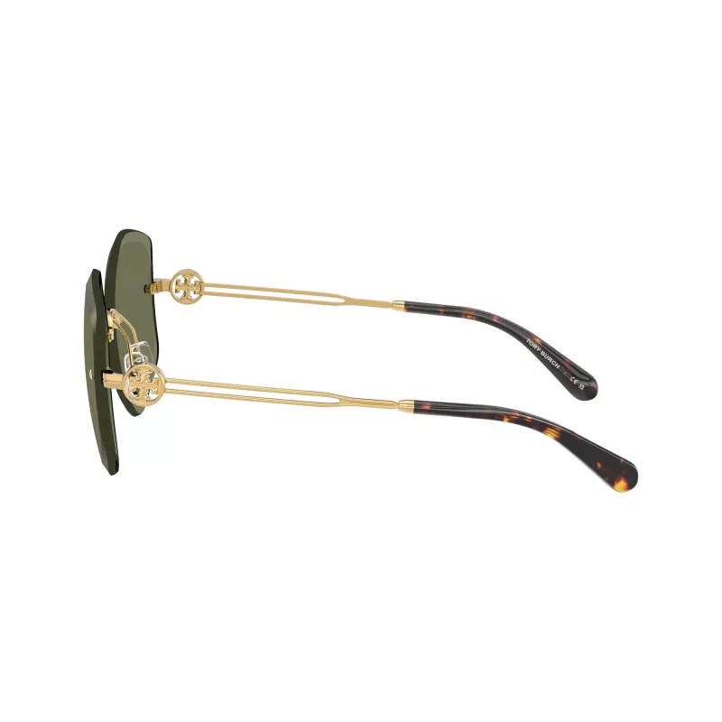 Tory Burch TY6111-334371 moteriški akiniai nuo saulės, tamsaus havano rėmelis, rudi gradientiniai lęšiai, 56/16/140 mm
