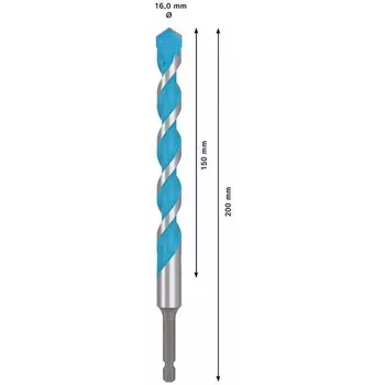 BOSCH EXPERT HEX-9 MultiConstruction grąžtų rinkinys, 5 dalių, volframo karbidas, hex kotas, 4-10 mm 2608902361