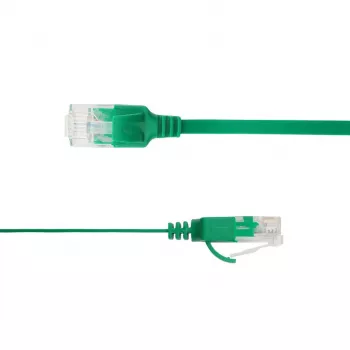 LinkIT Plokščias U/UTP Cat6A Ethernet tinklo kabelis, žalias, 1,5m UTP-FL6A-00150-GR