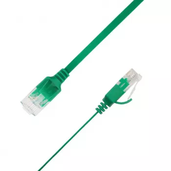 LinkIT Plokščias U/UTP Cat6A Ethernet tinklo kabelis, 3m, žalias UTP-FL6A-00300-GR