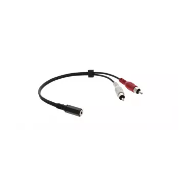Kramer C-A35F/2RAM-1 audio adapterio kabelis - 3,5 mm lizdas į 2x RCA kištukus, 30 cm, juodas