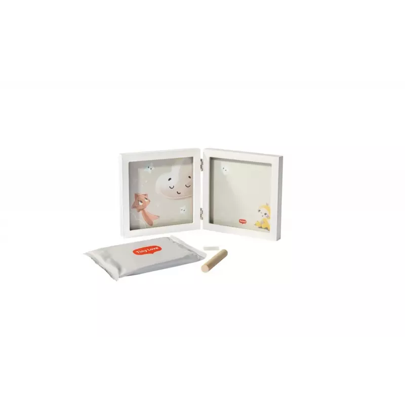 Tiny Love Simple Frame kūdikio rankytės ar pėdutės atspaudo rinkinys, baltas