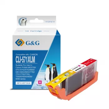 G&G XL magenta rašalo kasetė, suderinama su Canon CLI-571XLM (13858)