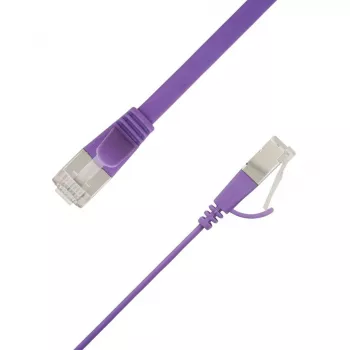 LinkIT Plokščias U/FTP Cat6A tinklo kabelis, violetinės spalvos, 3m (STP-FL6A-00300-PU)