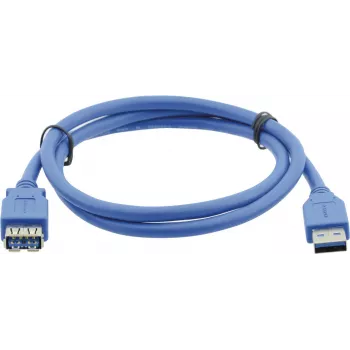 Kramer Electronics USB-A (tėvinis) į USB-A (moteriškas) 3.0 prailginimo kabelis, 3 m, juodas (96-02310010)