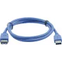 Kramer Electronics USB-A (tėvinis) į USB-A (moteriškas) 3.0 prailginimo kabelis, 3 m, juodas (96-02310010)