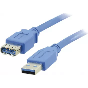 Kramer Electronics USB-A (tėvinis) į USB-A (moteriškas) 3.0 prailginimo kabelis, 3 m, juodas (96-02310010)