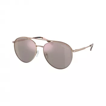 Michael Kors MK1138-11084Z moteriški katės akies formos akiniai nuo saulės, šviesiai aukso spalvos rėmeliai, rudi gradientiniai lęšiai, 58 mm