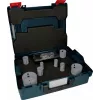 Bosch Progressor medienai ir metalui skirtų kiaurymių pjūklų rinkinys, 7 dalys, 20-114 mm skersmuo, Power Change įtvaras, HSS bimetalinis, su dėklu 2608594431