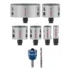 Bosch Progressor medienai ir metalui skirtų kiaurymių pjūklų rinkinys, 7 dalys, 20-114 mm skersmuo, Power Change įtvaras, HSS bimetalinis, su dėklu 2608594431