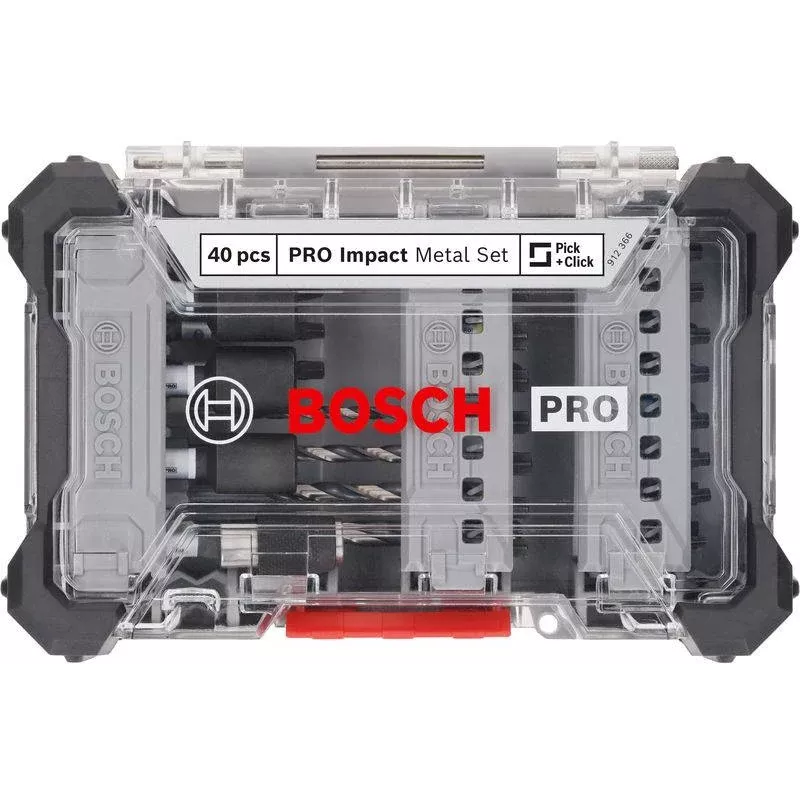 Bosch PRO Impact atsuktuvų antgalių ir metalo grąžtų rinkinys, 40 dalių (2608521U86)
