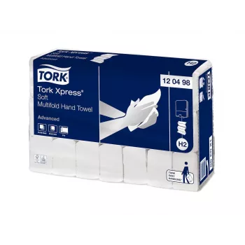 TORK Xpress Soft H2 Advanced Interfold 2 sluoksnių popieriniai rankšluosčiai, balti, 3780 lapų (120498)