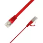LinkIT Plokščias U/FTP Cat6A raudonas 1m AWG (STP-FL6A-00100-RD)