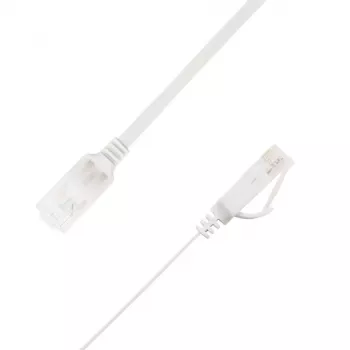 LinkIT Plokščias U/UTP Cat6A baltas 3,5 m tinklo kabelis UTP-FL6A-00350-WH