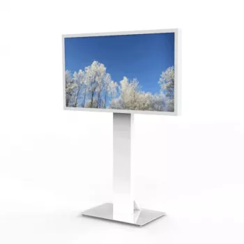 HI-ND MOUNTS HI-ND Floorstand Glass Universal 49-65 White RAL 9003 stovas ekranams FS0000-5001-01