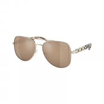 Michael Kors moteriški akiniai nuo saulės MK11210147P58 (58/15/140 mm), poliarizuoti pilki lęšiai, juodas acetatinis rėmelis