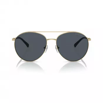 Michael Kors moteriški akiniai nuo saulės MK1138-101487 auksinio rėmo, tamsiai pilki gradientiniai stiklai 58mm