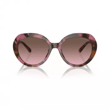 Michael Kors MK2214U39989T moteriški kvadratiniai acetatiniai saulės akiniai, tamsiai vėžlio atspalvio rėmelis, rudi gradientiniai lęšiai, 56 mm