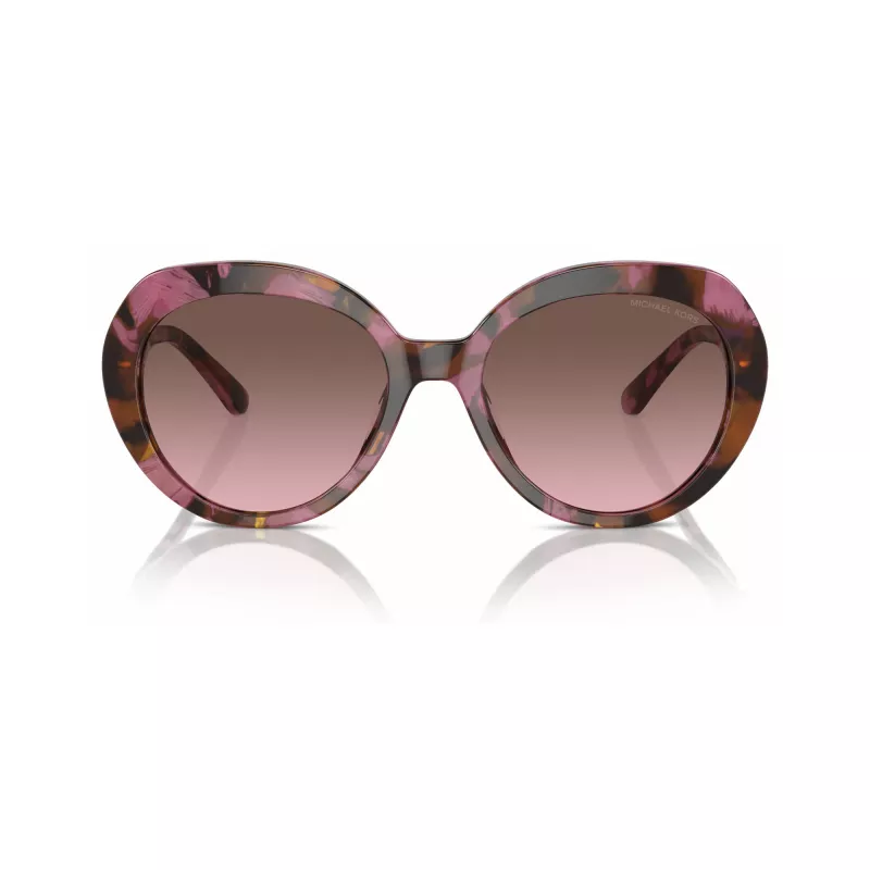 Michael Kors MK2214U39989T moteriški kvadratiniai acetatiniai saulės akiniai, tamsiai vėžlio atspalvio rėmelis, rudi gradientiniai lęšiai, 56 mm