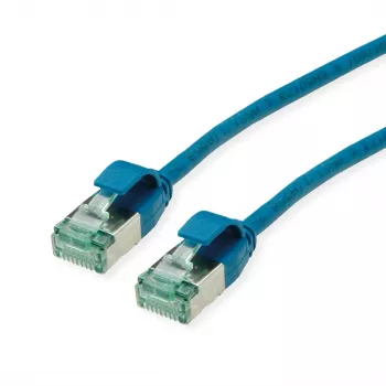 ROLINE RM U/FTP tinklo kabelis Cat.6A/Class EA SLIM mėlynas 0,3m - FTP 21.45.3341