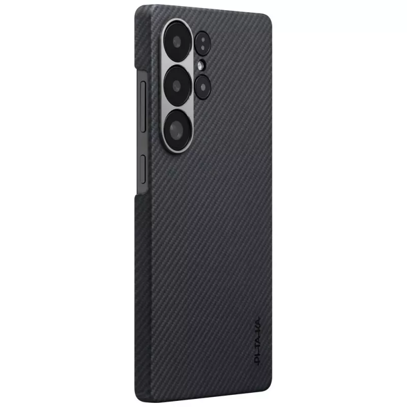 PITAKA Cairn Case MagSafe dėklas, skirtas Samsung Galaxy S25 Ultra, juodai pilkas