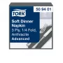 TORK Soft Dinner Advanced 3 sluoksnių vakarienės servetėlės, antracito spalvos, 39 x 39,5 cm, 100 vnt. (509401)