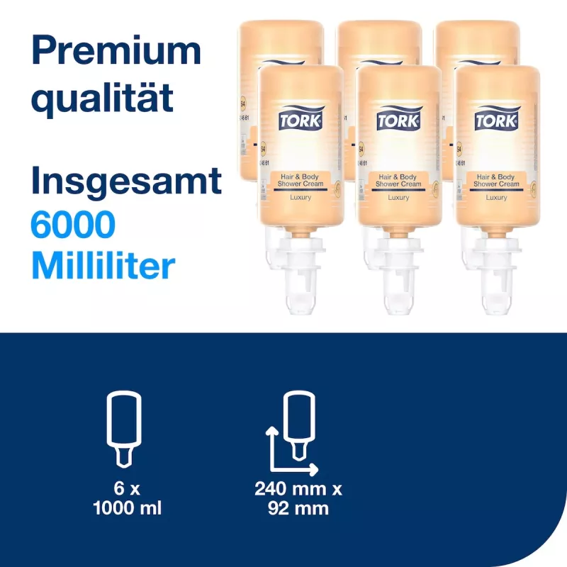 TORK S4 Luxurious 3-in-1 Premium dušo kremas 1,0 L (424661)