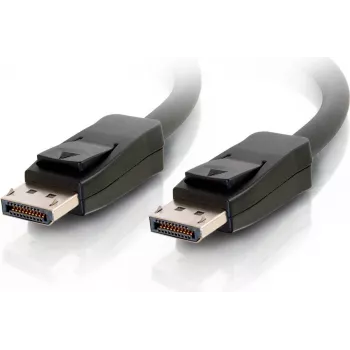 C2G 10,0 m DisplayPort kabelis su fiksatoriais, vyriškas-vyriškas, 4K 60Hz, juodas 84405
