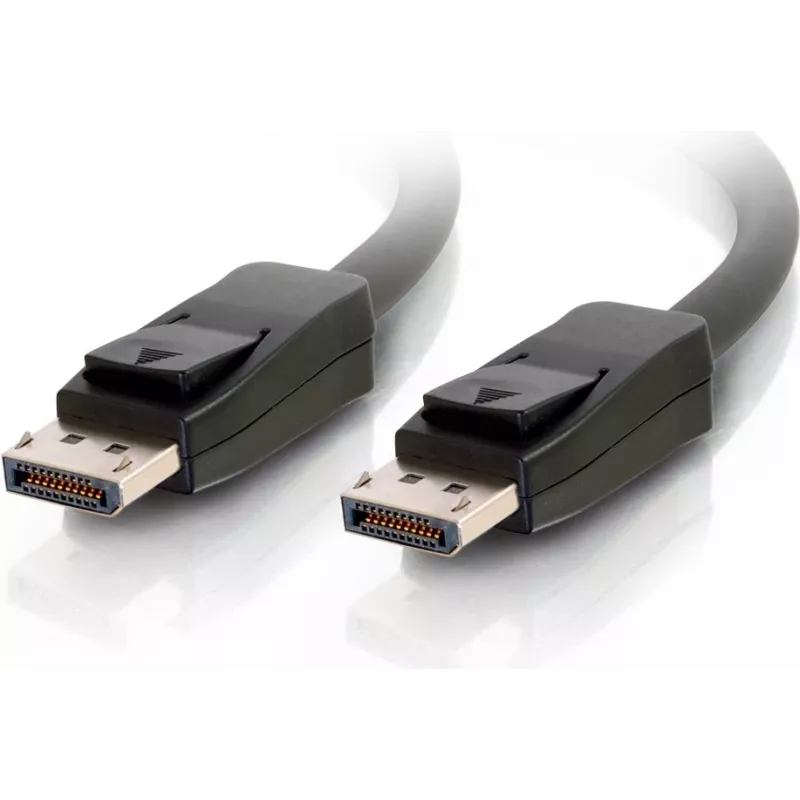 C2G 10,0 m DisplayPort kabelis su fiksatoriais, vyriškas-vyriškas, 4K 60Hz, juodas 84405