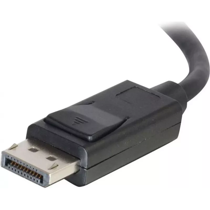 C2G 10,0 m DisplayPort kabelis su fiksatoriais, vyriškas-vyriškas, 4K 60Hz, juodas 84405