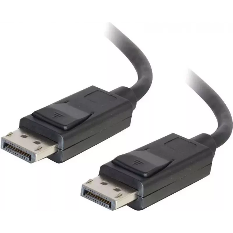 C2G 10,0 m DisplayPort kabelis su fiksatoriais, vyriškas-vyriškas, 4K 60Hz, juodas 84405