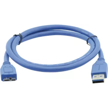 Kramer C-USB3/MICROB USB 3.2 Gen 1 kabelis, USB-A į Micro-USB B, 1,8 m, mėlynas 96-02356006