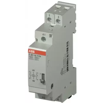 ABB montavimo relė E297-16-11/24, 24 V AC/DC ritė, 16 A, 1 NO + 1 NC, DIN bėgelis, 2TAZ311000R2043