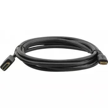 Kramer C-HM/HM/A-C-6 High Speed HDMI kabelis su Ethernet, Mini HDMI Type C vyriškas į HDMI Type A vyriškas, 1,8 m, juodas 97-01115006