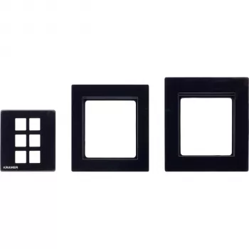 Kramer Electronics RC-206/RC-306 EU skydelio rinkinys 80/86 (B) - juodas rėmas ir priekinis skydelis EU versijos RC-206/RC-306 valdymo pultams 30-00020599